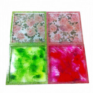 Handcrafted Resin Coaster Set Of 4